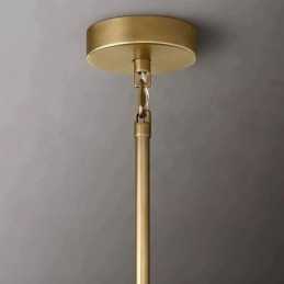American Pendant Light Glass Ceiling Light Amber Transparent 90cm 14 Lights