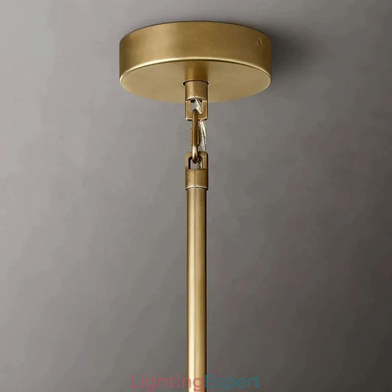 American Pendant Light Glass Ceiling Light Amber Transparent 90cm 14 Lights