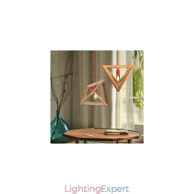 Nordic Wood Chandelier Cafe Clothing Creative Retro Decorative Oak Chandelier