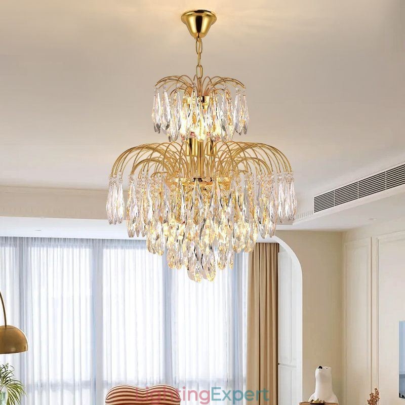 Crystal Pendant Light Contemporary Duplex Decorative Ceiling Light