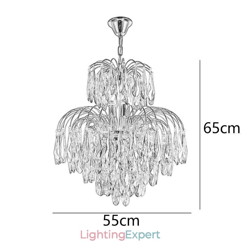 Crystal Pendant Light Contemporary Duplex Decorative Ceiling Light