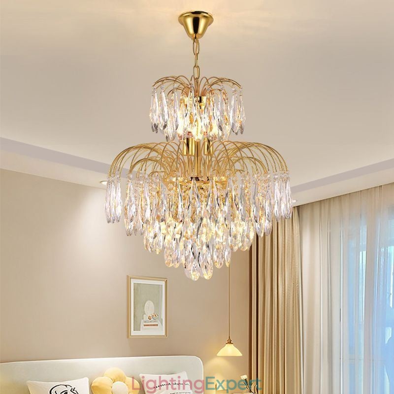 Crystal Pendant Light Contemporary Duplex Decorative Ceiling Light