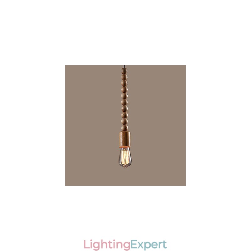 Chandelier Mini Style Traditional Classic Wood Bamboo