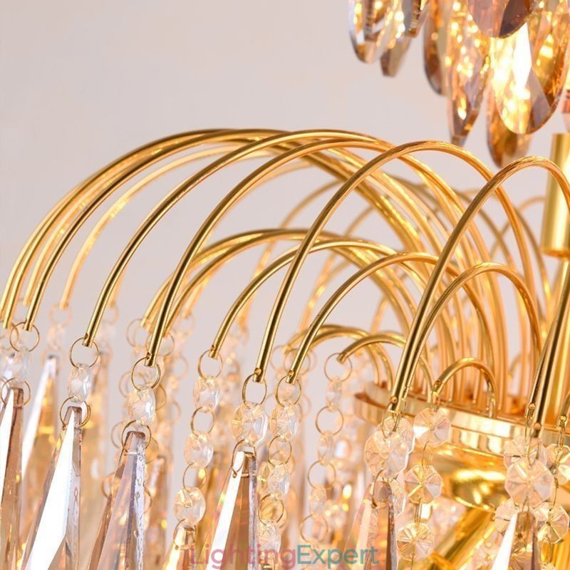 Crystal Pendant Light Contemporary Duplex Decorative Ceiling Light