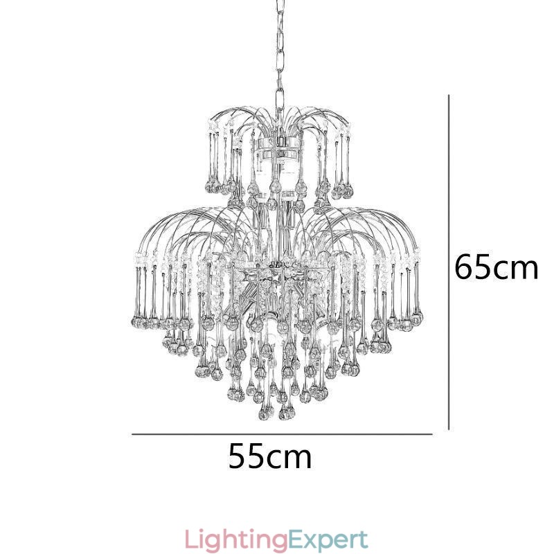 Crystal Pendant Light Elegant Duplex Decorative Ceiling Light