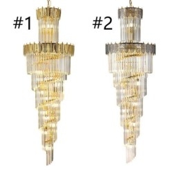 Tapered Crystal Pendant Light Duplex Decorative Ceiling Light