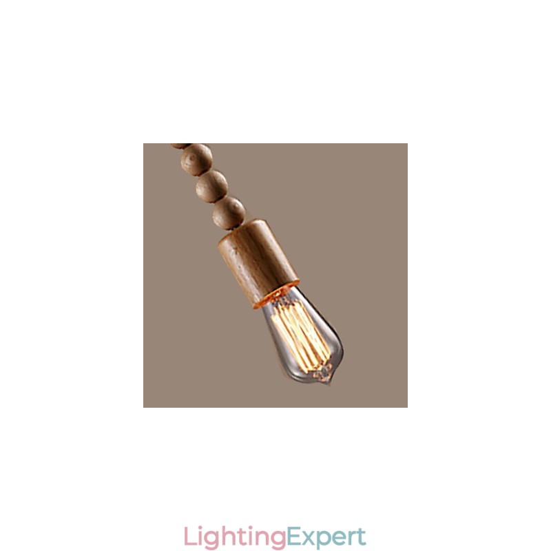 Chandelier Mini Style Traditional Classic Wood Bamboo
