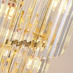 Tapered Crystal Pendant Light Duplex Decorative Ceiling Light