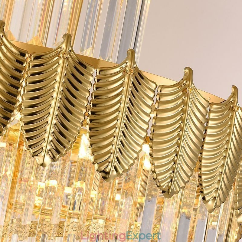 Tapered Crystal Pendant Light Duplex Decorative Ceiling Light