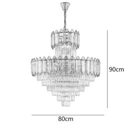Tapered Crystal Pendant Light Duplex Decorative Ceiling Light