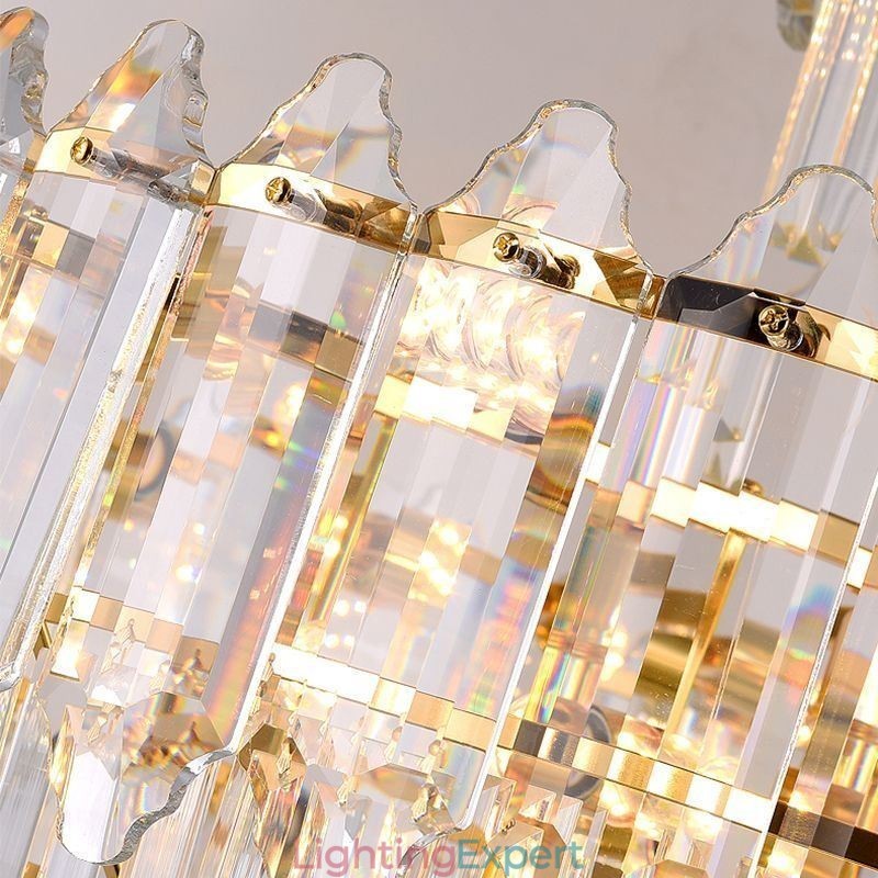Tapered Crystal Pendant Light Duplex Decorative Ceiling Light