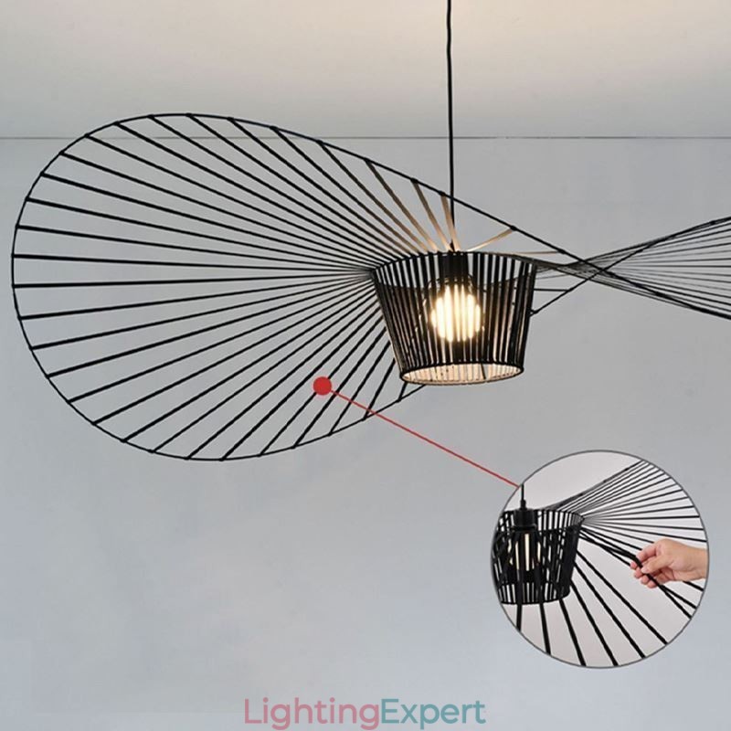 Pendant Light Modern Simple Single Iron Art Hat Shape Ceiling Light