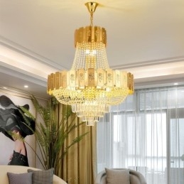Gold Crystal Pendant Light Elegant Decrative Ceiling Light