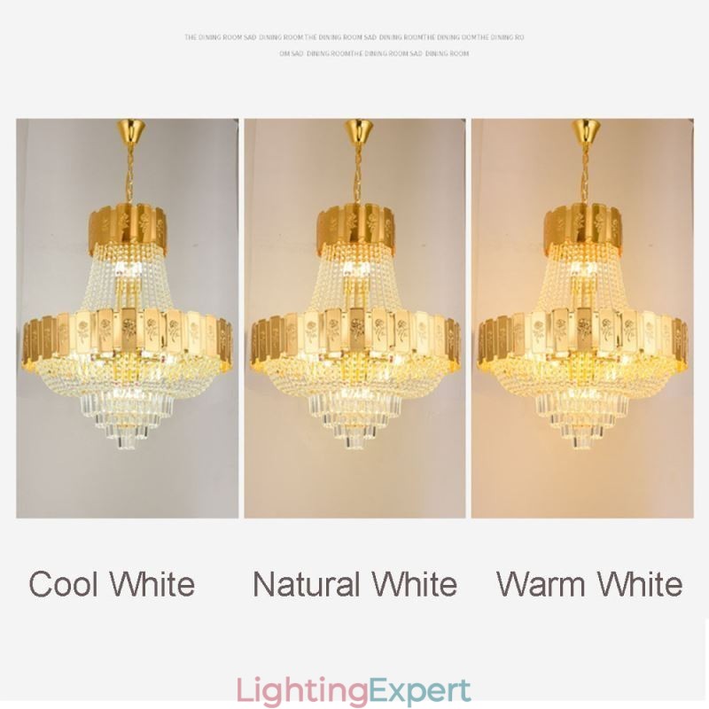 Gold Crystal Pendant Light Elegant Decrative Ceiling Light