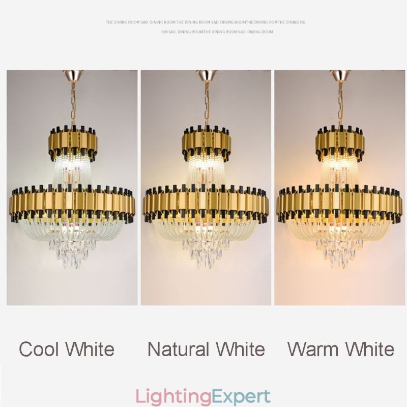 Crystal Pendant Light Gold Luxury Decrative Ceiling Lamp