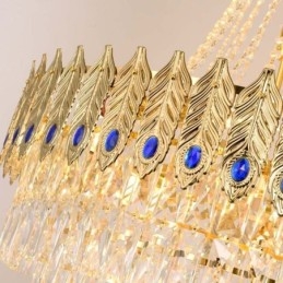 Crystal Pendant Light Sophisticated Luxury Decrative Hanging Light 80cm