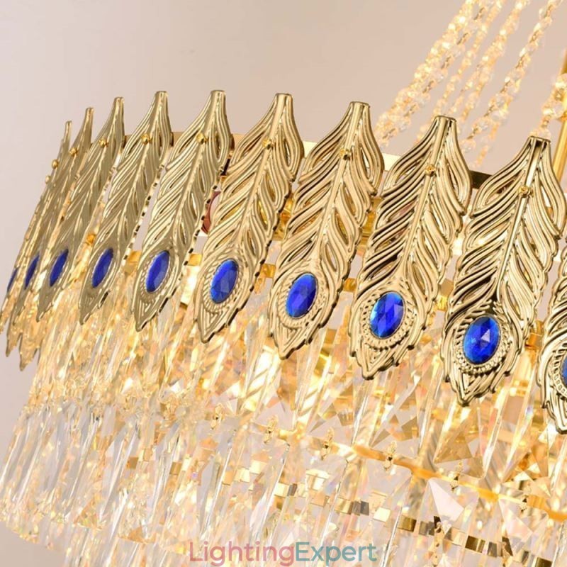 Crystal Pendant Light Sophisticated Luxury Decrative Hanging Light 80cm