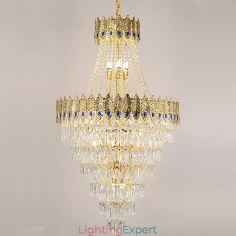 Crystal Pendant Light Sophisticated Luxury Decrative Hanging Light 80cm