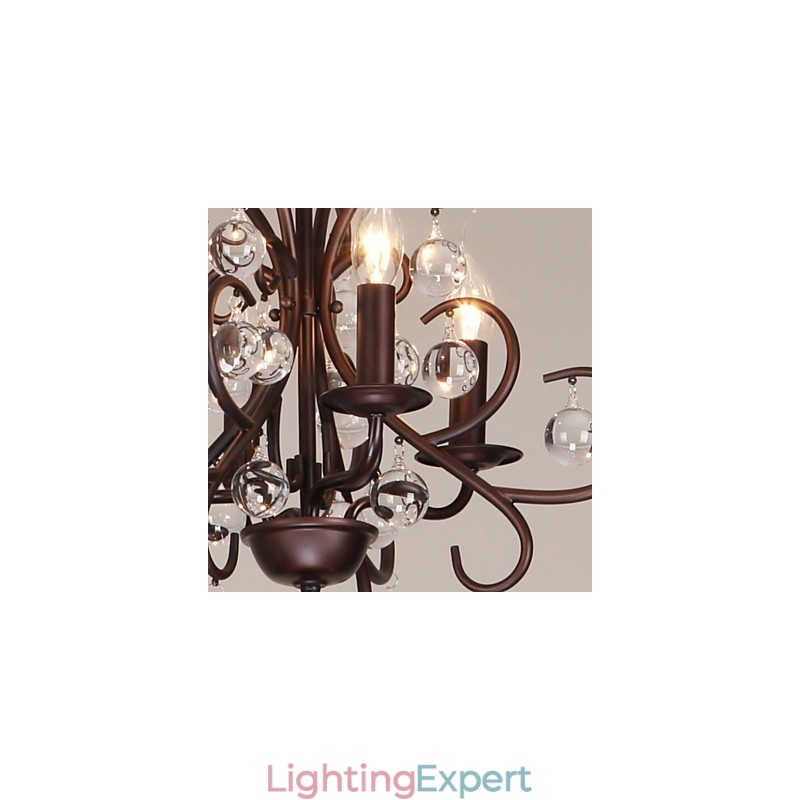 Traditional Classic Painting Metal Chandelier