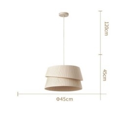 Pendant Light French Cream Style Double Layer Fabric Lampshade Ceiling Lamp