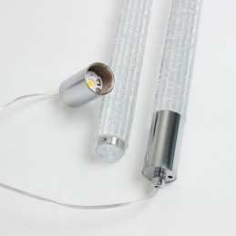 Pendant Light Chrome Crystal Column Cluster Ceiling Light