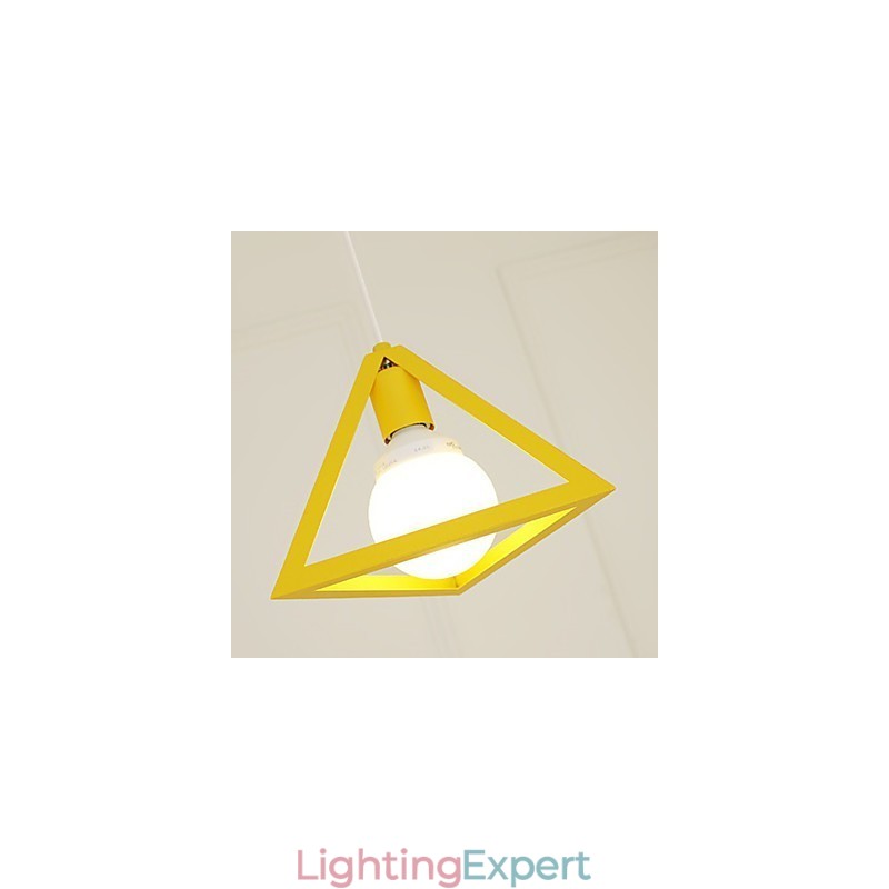 Lantern Mini Style Painting Metal Chandelier