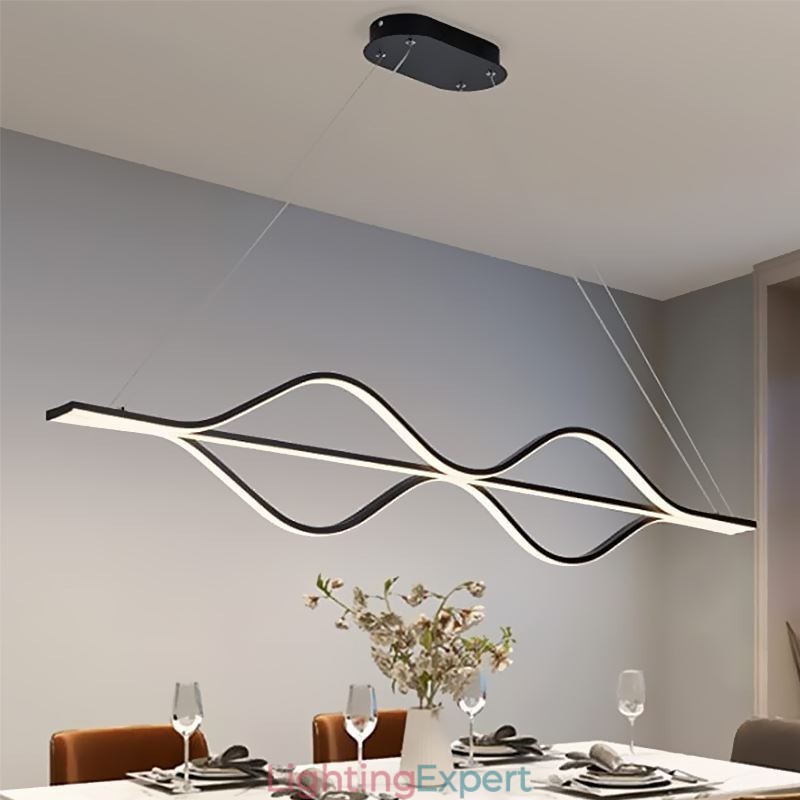 Pendant Minimalist Light Wave Ceiling Light