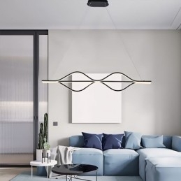 Pendant Minimalist Light Wave Ceiling Light