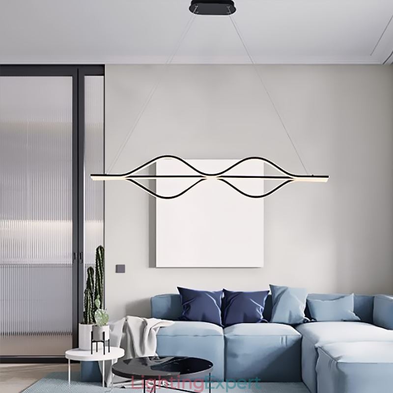 Pendant Minimalist Light Wave Ceiling Light