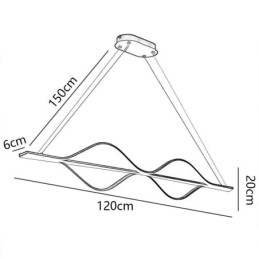 Pendant Minimalist Light Wave Ceiling Light