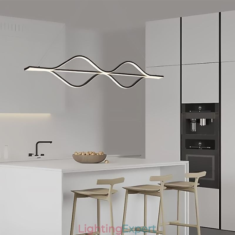Pendant Minimalist Light Wave Ceiling Light