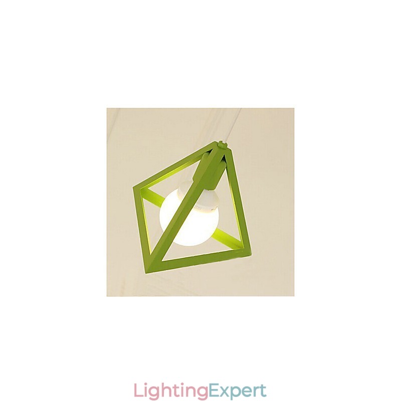 Lantern Mini Style Painting Metal Chandelier