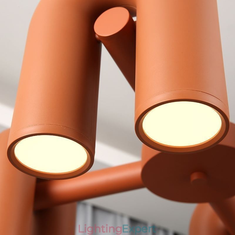 Pendant Light Round Wrought Iron U shaped Ceiling Light 90° Rotating Shade