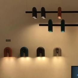 Ceiling Light Wrought Iron U shaped Pendant Light 90° Rotating Shade
