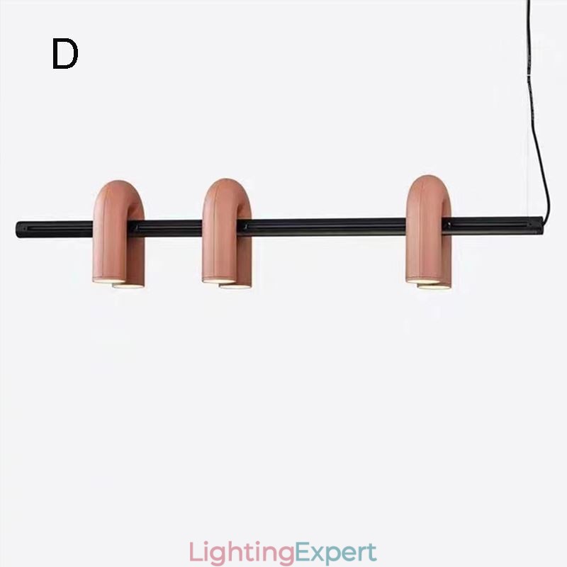 Ceiling Light Wrought Iron U shaped Pendant Light 90° Rotating Shade