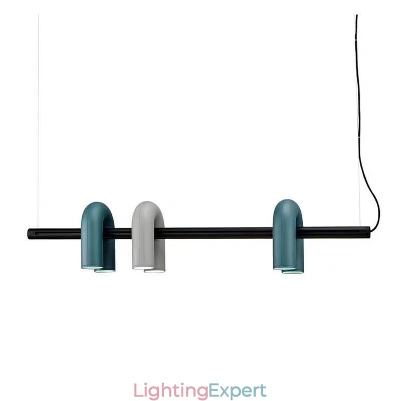 Ceiling Light Wrought Iron U shaped Pendant Light 90° Rotating Shade