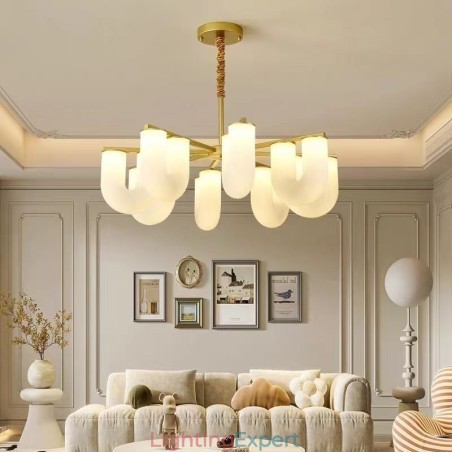 U Shaped Chandelier French Cream Style Pendant Light U Shaped Chandelier French Cream Style Pendant Light