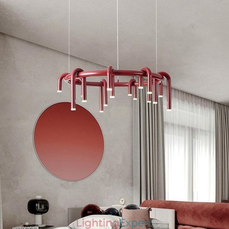Ceiling Light Modern Nordic Duplex Building Circular U shaped Pendant Light