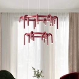 Ceiling Light Modern Nordic Duplex Building Circular U shaped Pendant Light