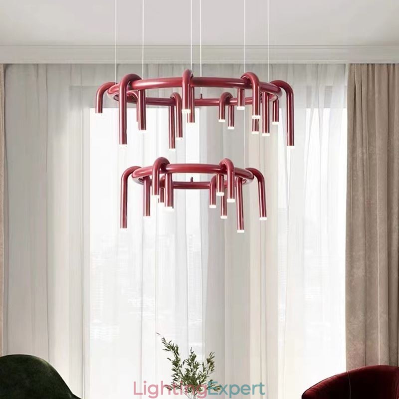 Ceiling Light Modern Nordic Duplex Building Circular U shaped Pendant Light