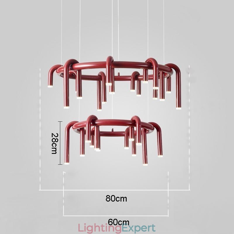 Ceiling Light Modern Nordic Duplex Building Circular U shaped Pendant Light