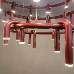 Ceiling Light Modern Nordic Duplex Building Circular U shaped Pendant Light