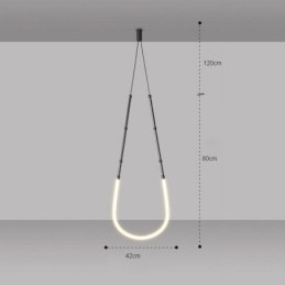 Pendant Light Creative Line Bamboo Ceiling Light Black Gold