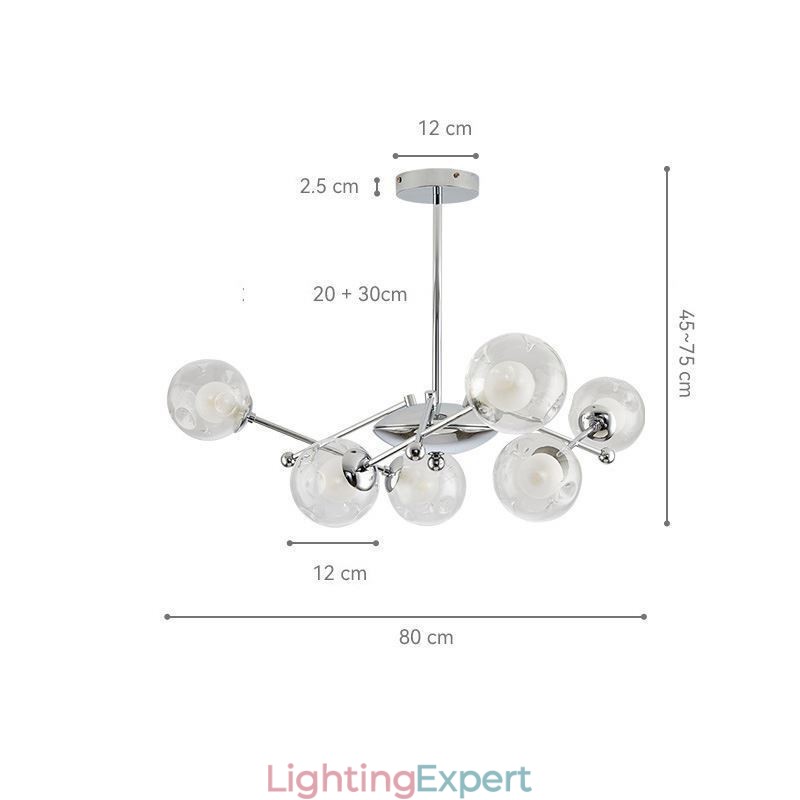 Glass Pendant Light European Style Simple Magic Beans Ceiling Light