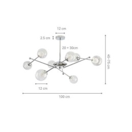 Glass Pendant Light European Style Simple Magic Beans Ceiling Light