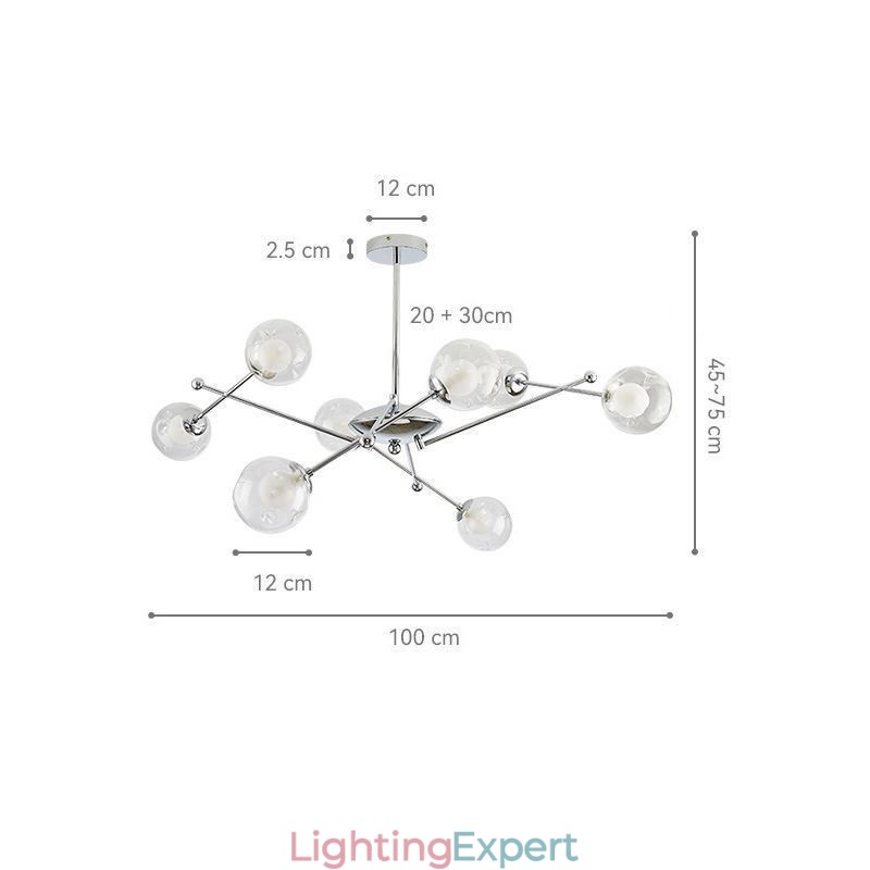 Glass Pendant Light European Style Simple Magic Beans Ceiling Light