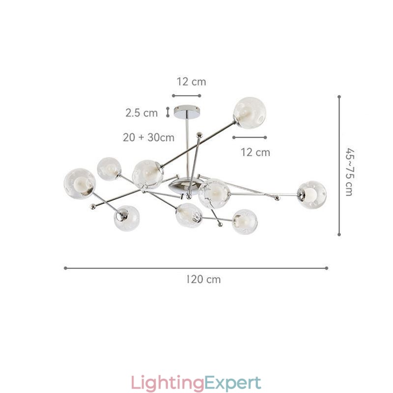 Glass Pendant Light European Style Simple Magic Beans Ceiling Light
