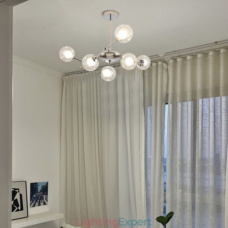 Glass Pendant Light European Style Simple Magic Beans Ceiling Light