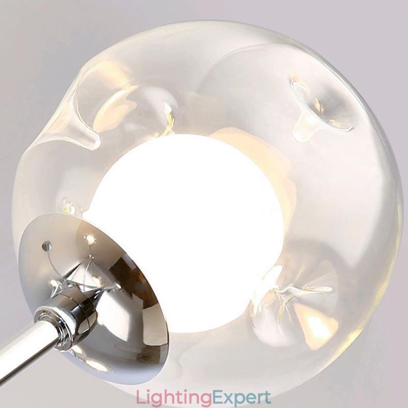 Glass Hanging Light European Magic Bean Pendant Light 4 Lights