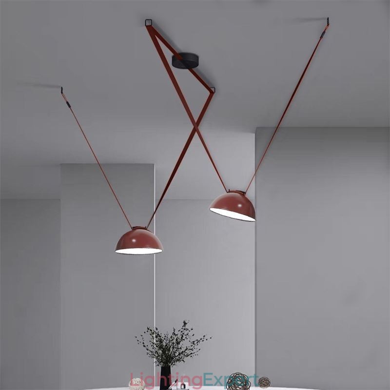 Belt Pendant Light European Simple Wabi Sabi Style Belt Ceiling Light